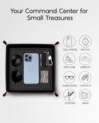 VLANDO Valet Tray, Foldable PU Leather Catchall Tray - Image 4