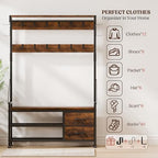 Lulive Coat Rack, 39.4” Hall Tree - Image 3