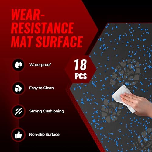 SUPERJARE 0.79'' Extra-Thick 18 Pcs 72 Sq Ft Exercise Equipment Mats - Image 6