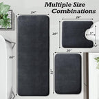 HUXMEYSON Bathroom Rugs Sets 3 Piece, Non-Slip & Quick Dry Bath Mat Set - Image 2
