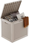 37 Gallon Outdoor Deck Box, Lockable Waterproof Outdoor Storage Boxes by MAIUSCOLI
