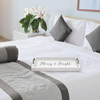 Elegant Designs HG2000-WMB Decorative Wood Serving Tray w/Handles, 15.50" x 12" - Image 3