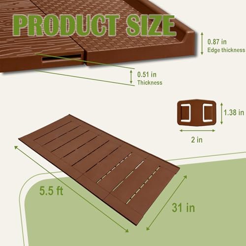 31" x 5.5' Garden Pathway Interlocking Plastic Walkway - Image 3