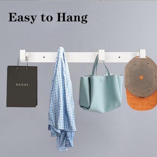 Coat Rack, Heavy Duty Stainless Steel 4 Tri Coat Hook Hanger, Wall Mounted - Image 7