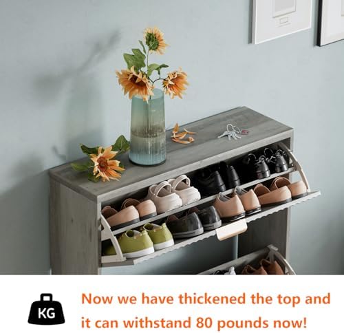 Shoe Cabinet Storage, Modern Freestanding Organizer - Image 3