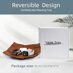 Valet Tray PU Leather Key Holder Bowl - Image 3