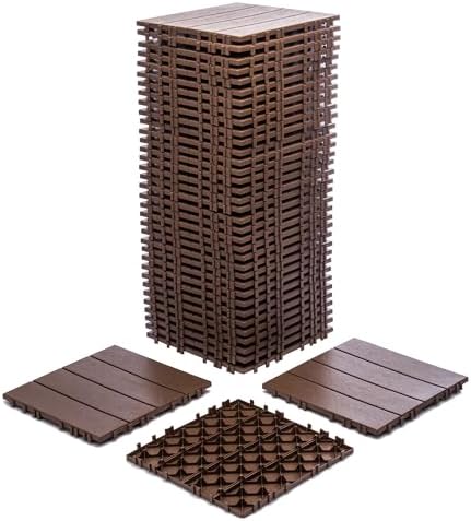 Interlocking Deck Tile – 68-Pack 11.42"x11.42" Plastic Flooring Tile, 61.60 - Image 6
