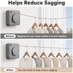Retractable Clothesline, 15.7 FT Steel Wire, Adjustable Tension, Quick Lock - Image 4