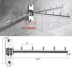 Clothes Hanger Rack Swing Arm, Folding Clothes Hanger Wall Mounted Space Saving - Image 2