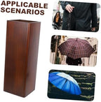 OUNONA Solid Wood Umbrella Stand Elegant Entryway Organizer - Image 3