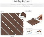 Interlocking Deck Tiles Outdoor Waterproof 44 Pack, Plastic Snap Together Patio - Image 2