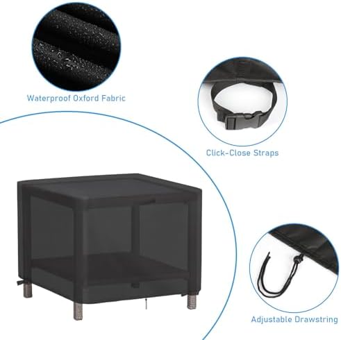 Outdoor Table Cover for 30 Inch Rectangle Side Table - Image 3