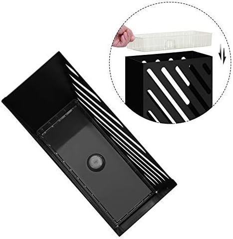 SONGMICS Metal Umbrella Stand, Rectangular, Removable Drip Tray, 4 Hooks - Image 5