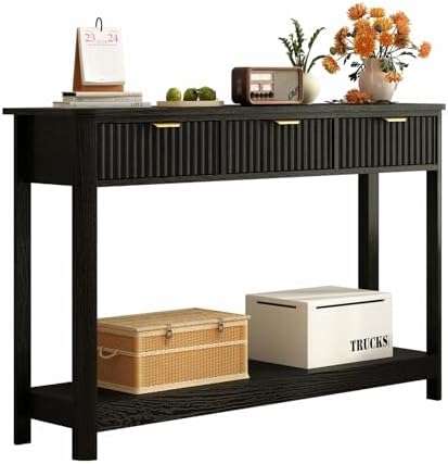 RUSTOWN Fluted Wood Console Table by RUSTOWN