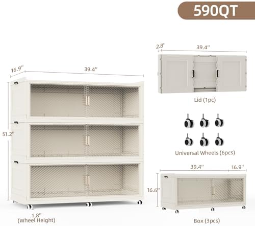 SAILUN 240Gal Extra Large Stackable Storage Bins - Image 2