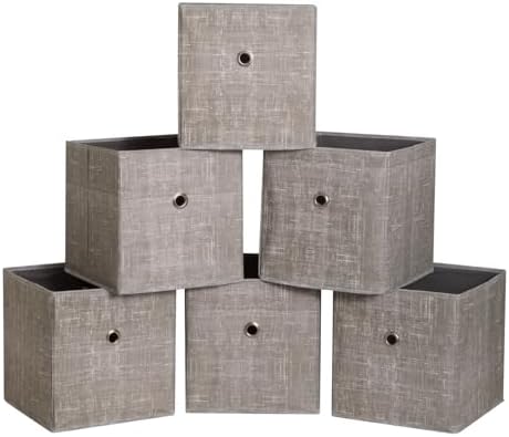 Foldable Storage Cubes Bins, 11 Inch Cloth Storage Cube Fabric Storage Box by NieEnjoy