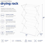 Honey-Can-Do Oversized Clothes Drying Rack, Extra-Wide 35", 50 lb - Image 5