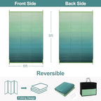 Lahome Outdoor Patio Rug Waterproof 6x9, Plastic Straw Rug Reversible - Image 2