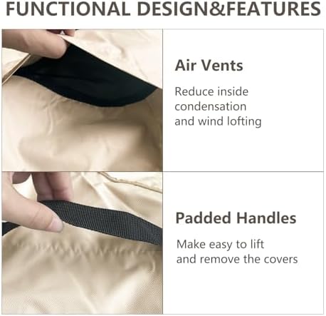 Rileytee 5 Pcs Patio Furniture Covers Waterproof - Image 4
