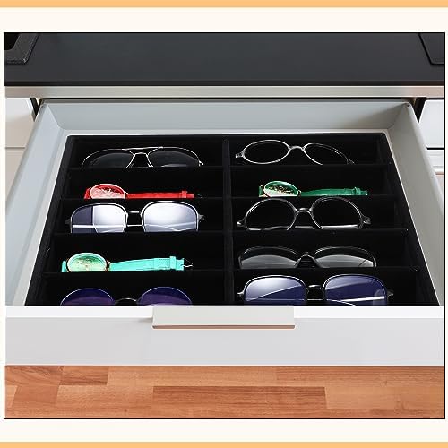 Batiyeer 2pcs Sunglasses Organizer Storage Tray Black 2 Pcs - Image 5