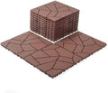 44 Pack Interlocking Deck Tiles, All-Weather Outdoor Deck Tiles by Unknown