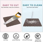 Plastic Interlocking Deck Tiles 12 Pack, 12in Waterproof Patio Flooring - Image 3