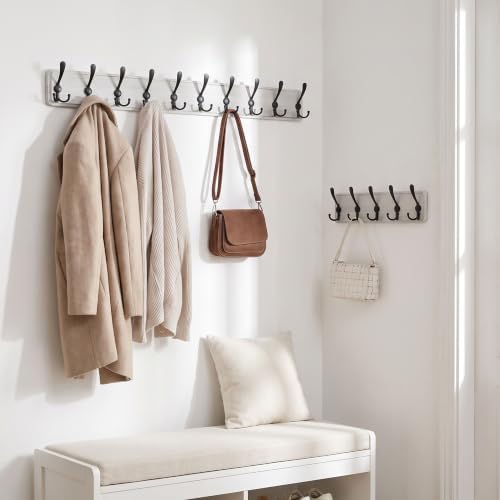 WEBI Coat Rack Wall Mounted, 38 9/16" Long, 10 Hooks, Wood Coat Hooks Wall - Image 5