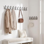 WEBI Coat Rack Wall Mounted, 38 9/16" Long, 10 Hooks, Wood Coat Hooks Wall - Image 5