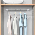 Industrial Iron Pipe Clothes Hanging Bar DIY Wall-Mounted Garment Rack Heavy - Image 7
