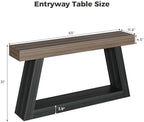 63” 2‑Tier Farmhouse Console Table, Entryway Hallway Sofa Display - Image 3