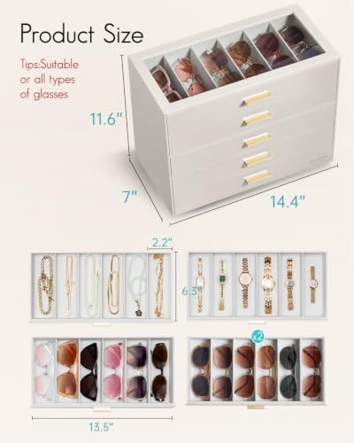 VLANDO 30-Slot Sunglasses Organizer Case - Image 6