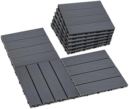 Skypatio Interlocking Deck Tiles 9 PCS, Poolside & Garden by Skypatio