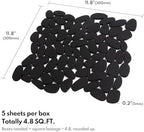 Black Pebble Tile Shower Floor, Pebble Mosaic Backsplash - Image 2