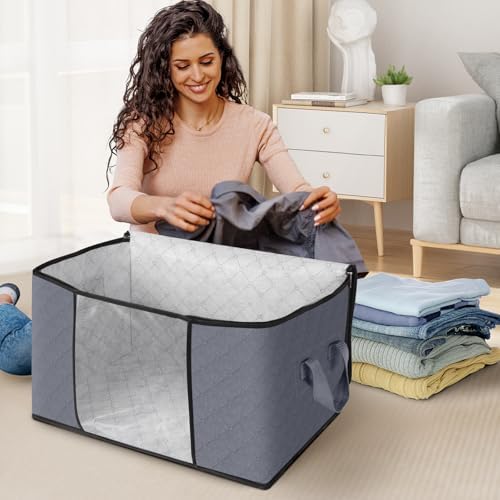 Fab totes 10 Pack Storage Bags for Clothes Blanket Storage Bins - Image 3