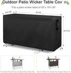 55 Inch Outdoor Bar Table Cover Rectangle - Image 2