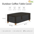 Easy-Going Rectangular Patio Coffee Table Cover UV Resistant Waterproof Outdoor - Image 6