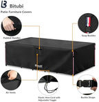 Bitubi Rectangular Patio Table Cover - Image 3