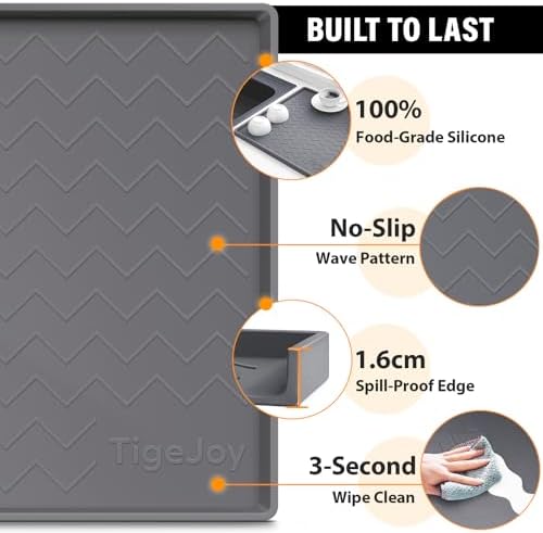 TigeJoy Under Sink Mats for Kitchen Waterproof 22" x 22", Cabinet Liner - Image 4
