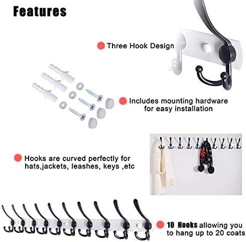 Dseap Coat Rack Wall Mount - Image 6
