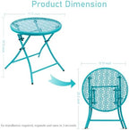 TeoKJ Folding Outdoor Side Table, No Assembly Patio Table - Image 3