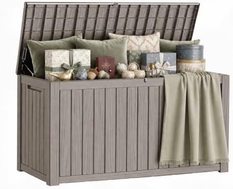 320 Gallon Outdoor Storage Box, Deck Box Waterproof, Toy Storage Bin by ATMELT