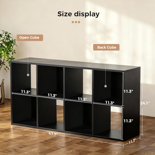LUCKLIFE 8-Cube Storage Organizer, Modular Bookcase Shelf - Image 2