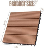 10pcs Interlocking Patio Deck Tiles，decking Boards Outdoor Waterproof，12"x12" - Image 5
