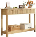 RUSTOWN Fluted Wood Console Table by RUSTOWN