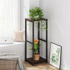 2 Tier Plant Stand Indoor Corner Tall Square Shape Plant Shelf - Image 4