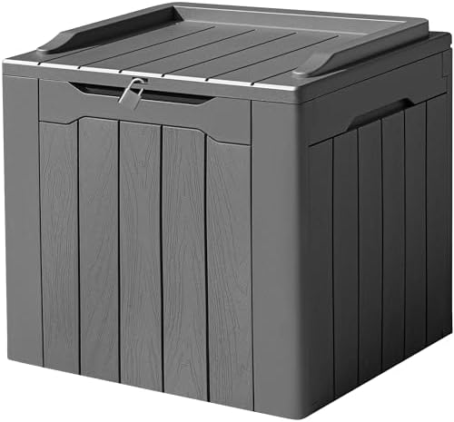 Devoko 31 Gallon Waterproof Outdoor Storage Box Resin Deck Box Lockable and UV by DEVOKO