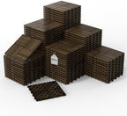 Solid Acacia Wood Interlocking Deck Tiles Snap Together Floor by KIPONURA