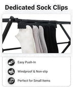 ZOES HOMEWARE 4-Tier Clothes Drying Rack, 4ft High Foldable Drying Rack Clothing - Image 6