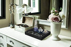 HofferRuffer Faux Leather Vanity Tray, Elegant Desktop Storage Organizer - Image 2