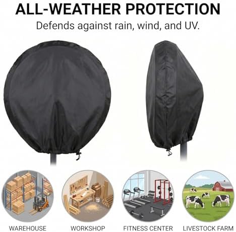 210D Oxford Heavy Duty Outdoor Fan Cover, Anti-UV Outdoor - Image 5